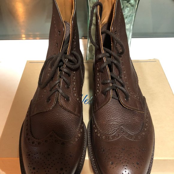 Velasca Leather Brogue Boots - Made in Italy - Picture 5 of 11